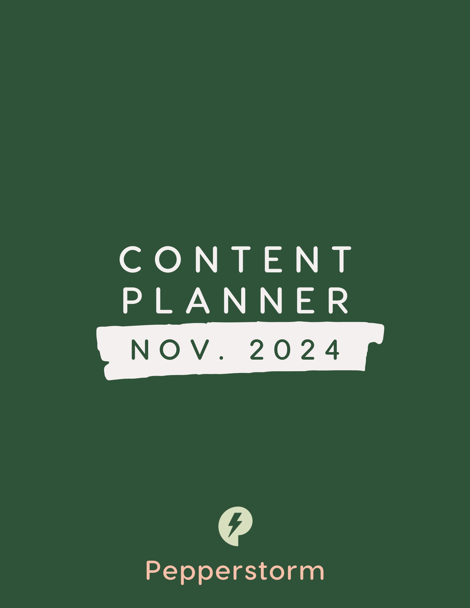 November Social Content Planner