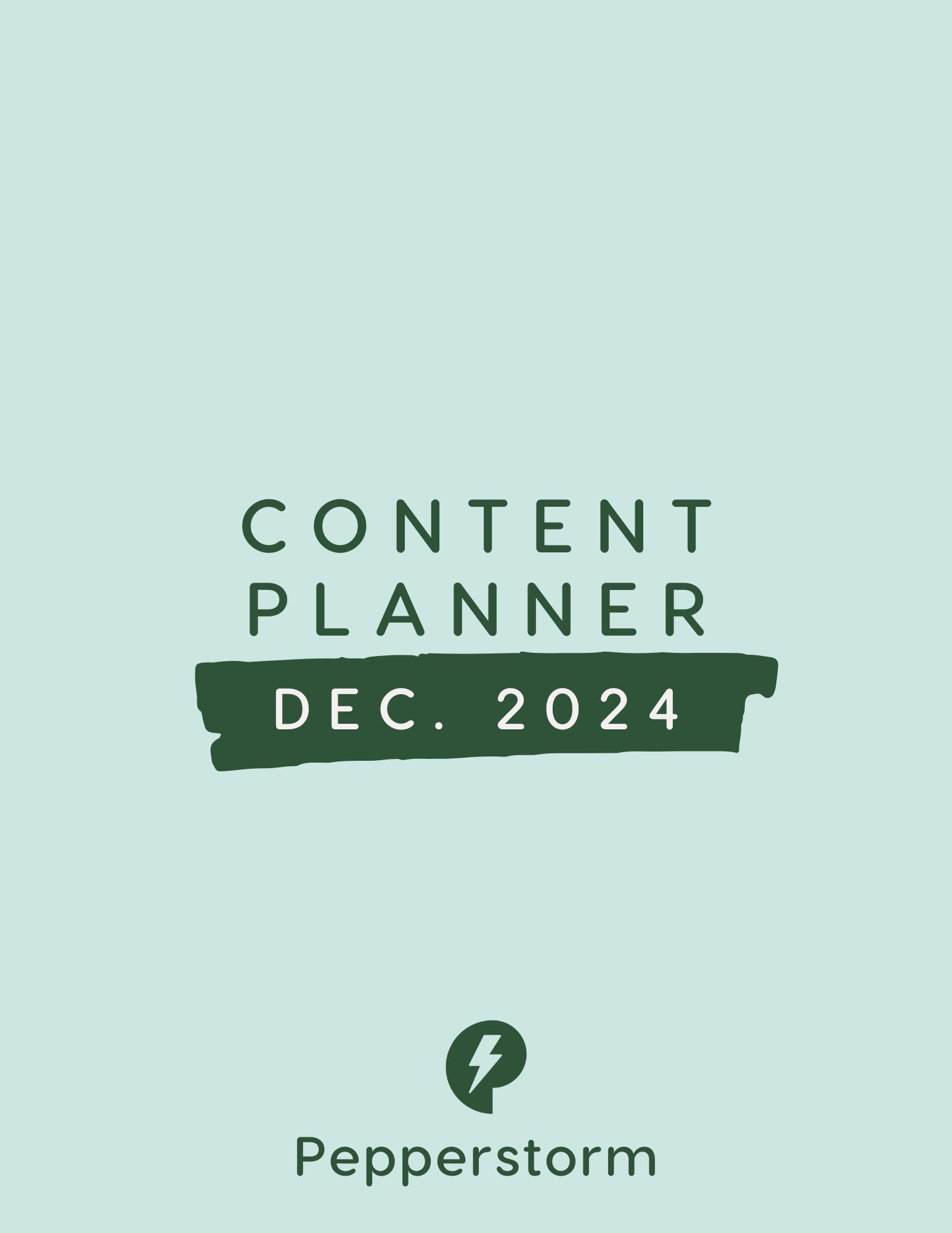 December Content Planner