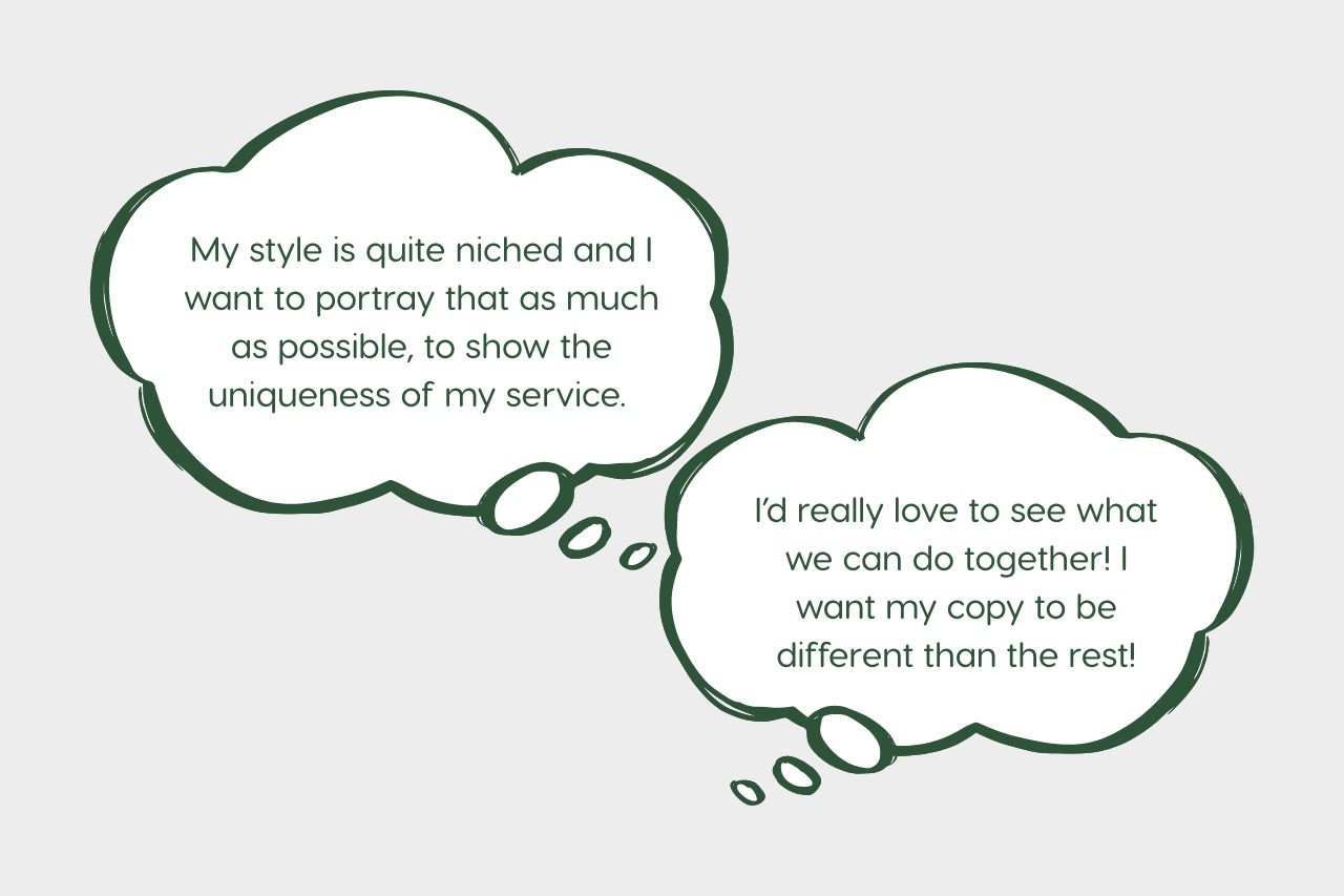 Eilish Burt - Onboarding for Website Copywriting & SEO project