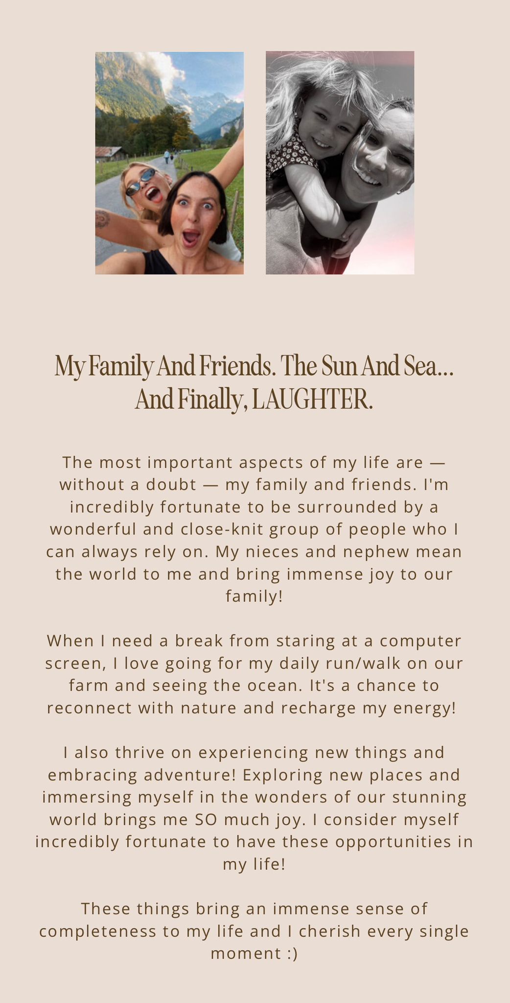 Eilish Burt - Website Copy About page - My Joys