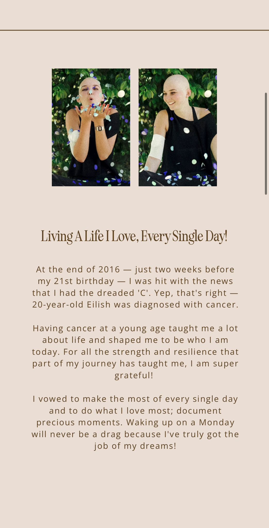 Eilish Burt - Website Copy About page - My Story