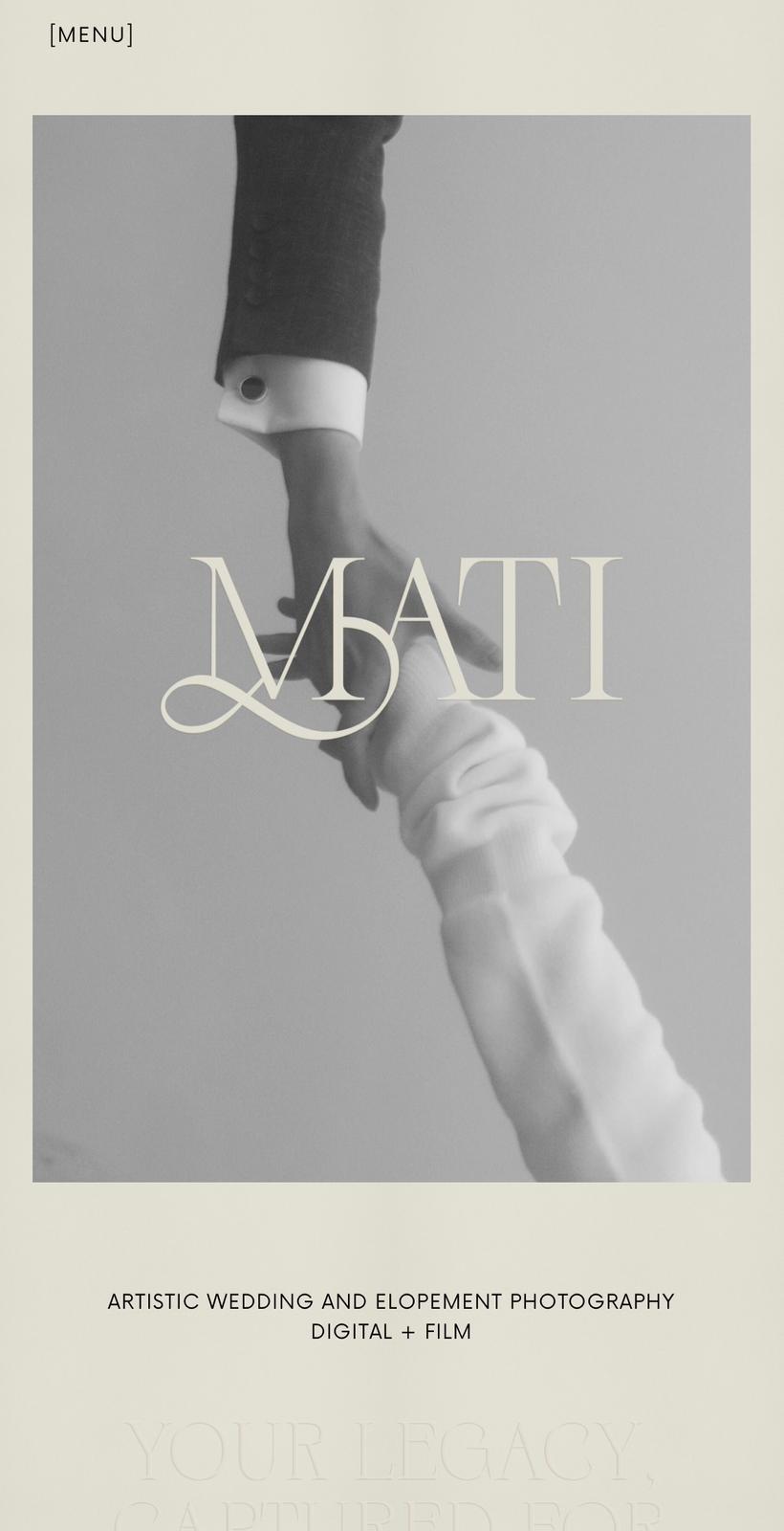 Mati Photography - Website Copywriting, SEO & Blogs - Case Study - Homepage Tagline Mati Photography - Website Copywriting, SEO & Blogs - Case Study - Homepage Tagline