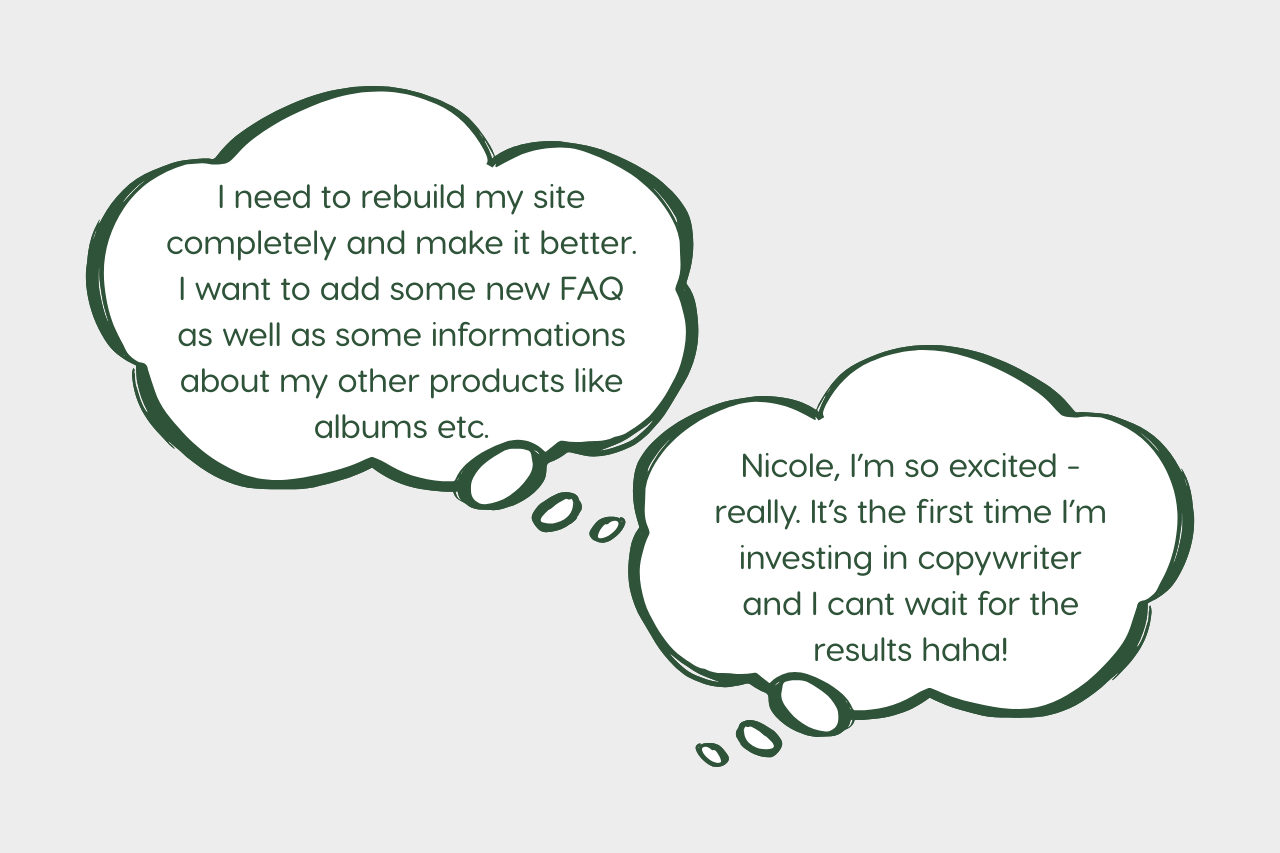 Mati Photography - SEO & Copywriting Case Study - Process 1