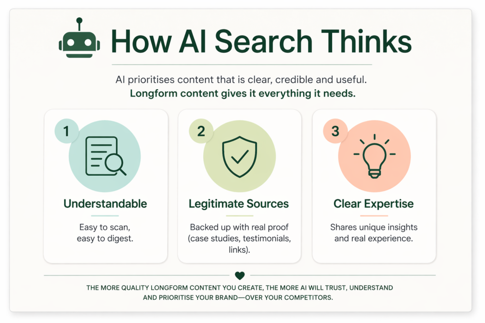 How AI prioritises longform content