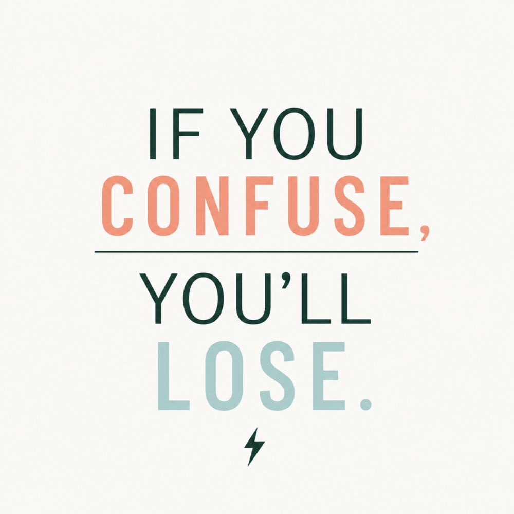 If you confuse, you'll lose