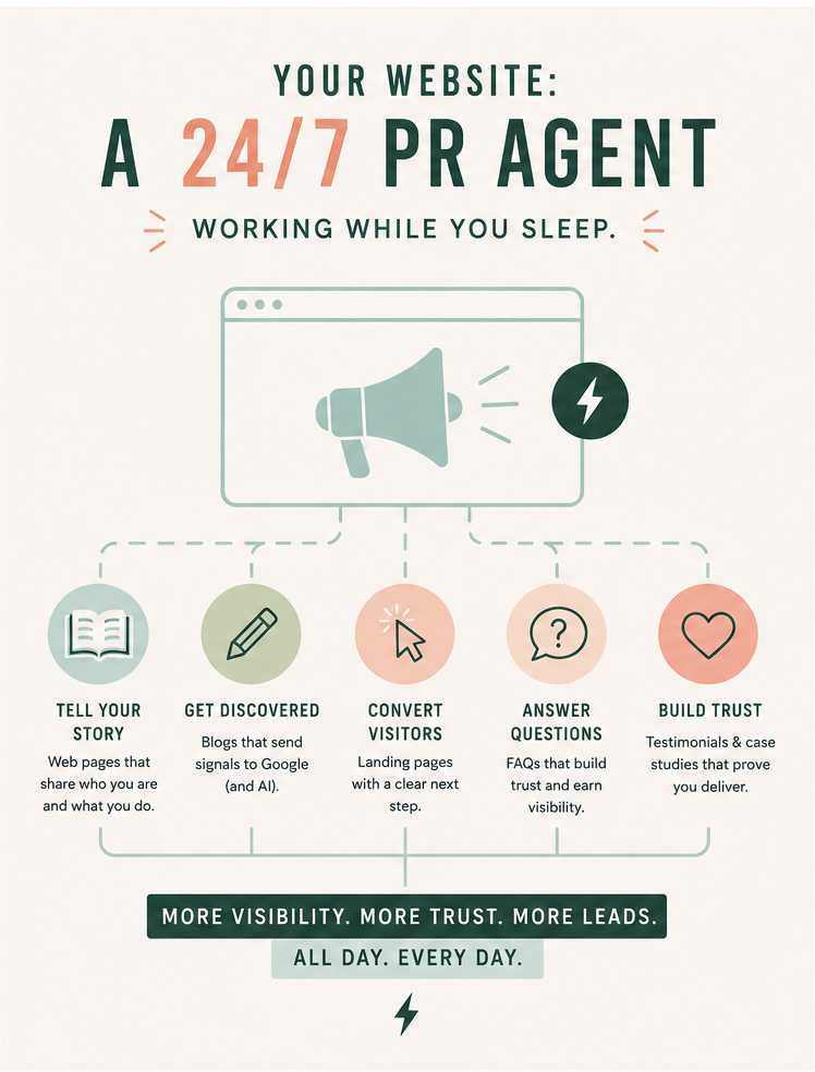 make your website work as your PR agent