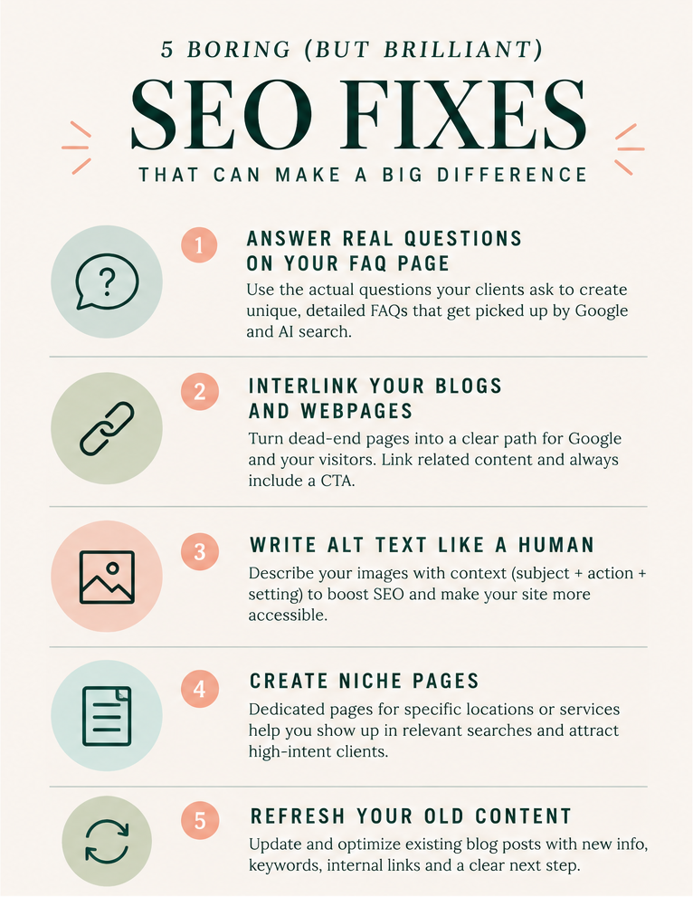 boring but important seo fixes