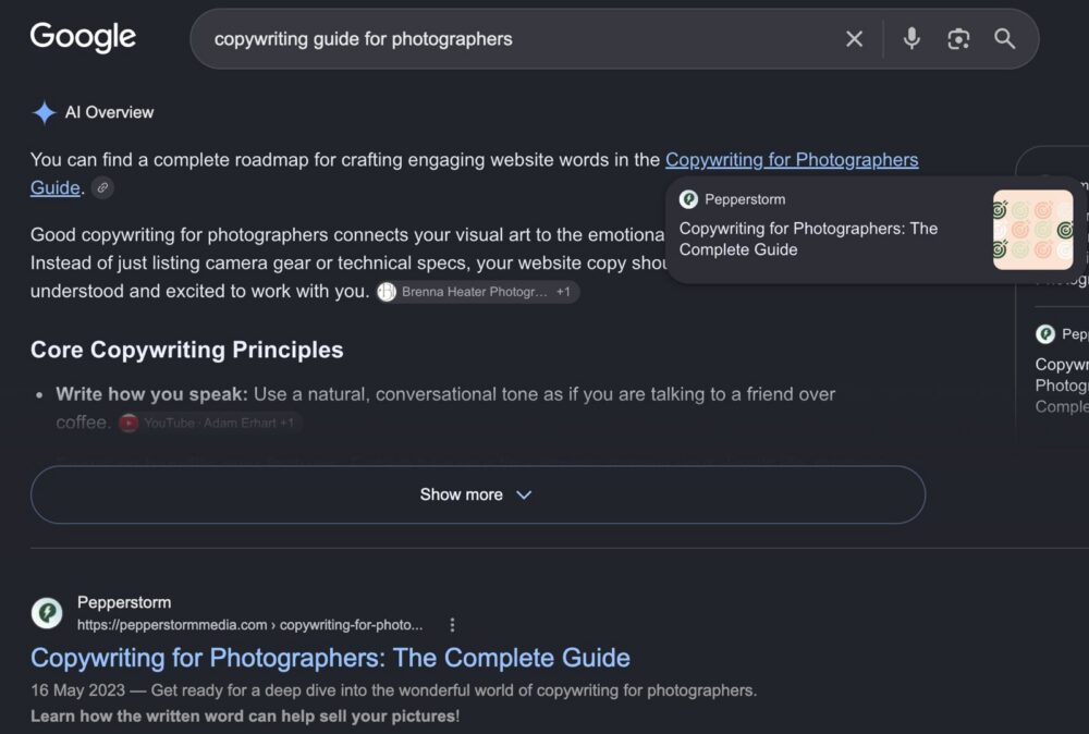 copywriting guide for photographers